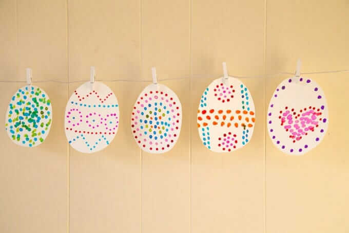 Pointillism Easter Egg Art
