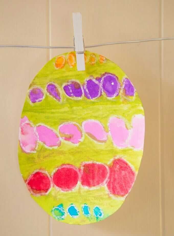 Easter Egg Art with Oil Pastels and Watercolors