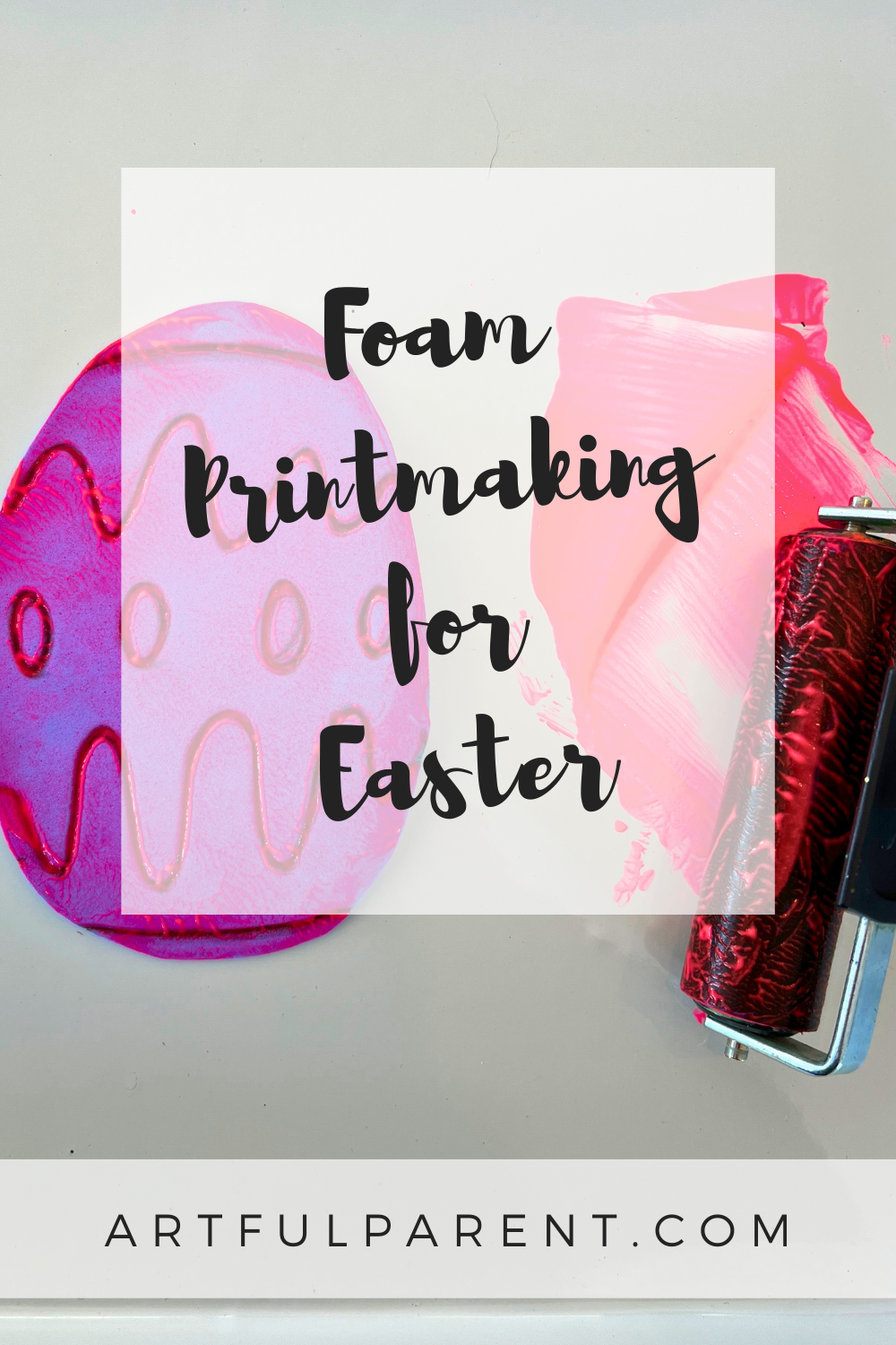 Foam Printmaking with Kids for Easter