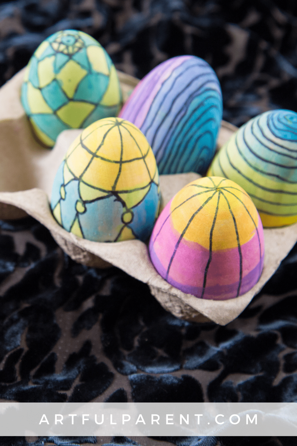 painted wooden eggs pin