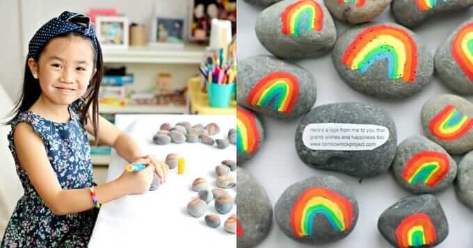 Creative Activities for Family Connection - Rainbow Rocks from Hello, Wonderful