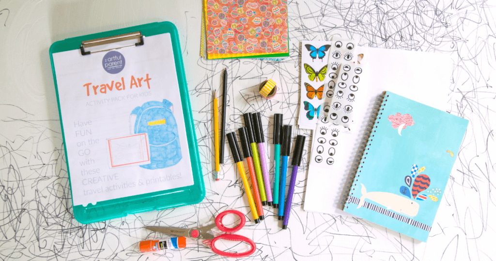 A Travel Art Kit to Keep the Kids Engaged & Creative on a Trip