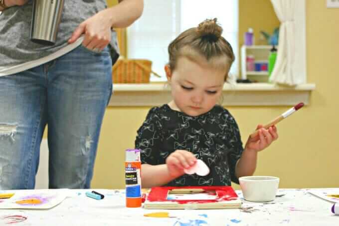 Painting Wooden Frames with Kids - Making Artwork to Frame