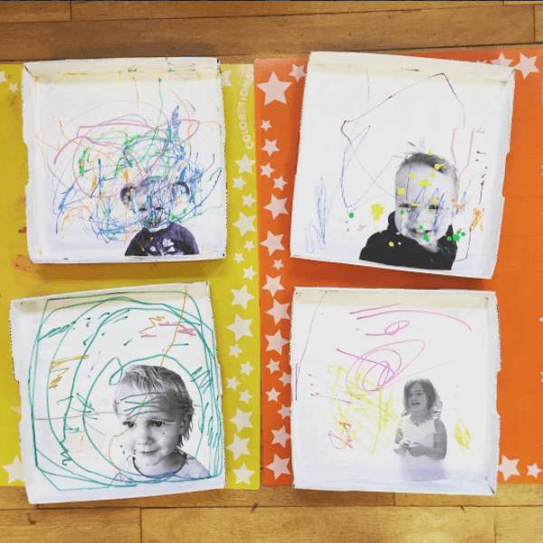 Portrait Art with Little Kids