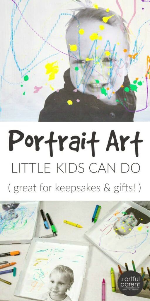 Self Portrait Art Little Kids Can Do - Great for Keepsakes and Gifts