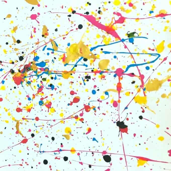 Splatter Painting With Kids Crazy Good Fun For All Ages