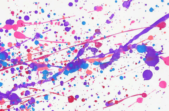 pink, purple and blue splatter painting