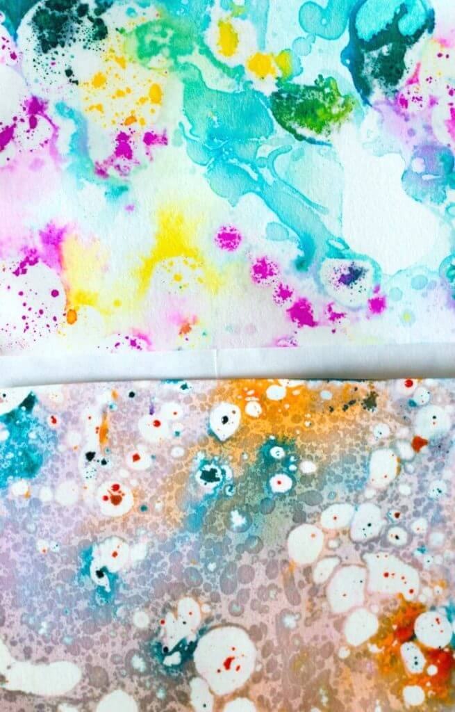 Painting Paper Sheets SEWACC 50 Sheets Marbling Paper For Water