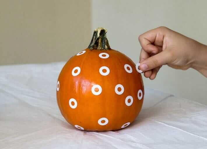 Kids Pumpkin Decorating Ideas - Decorate with Stickers