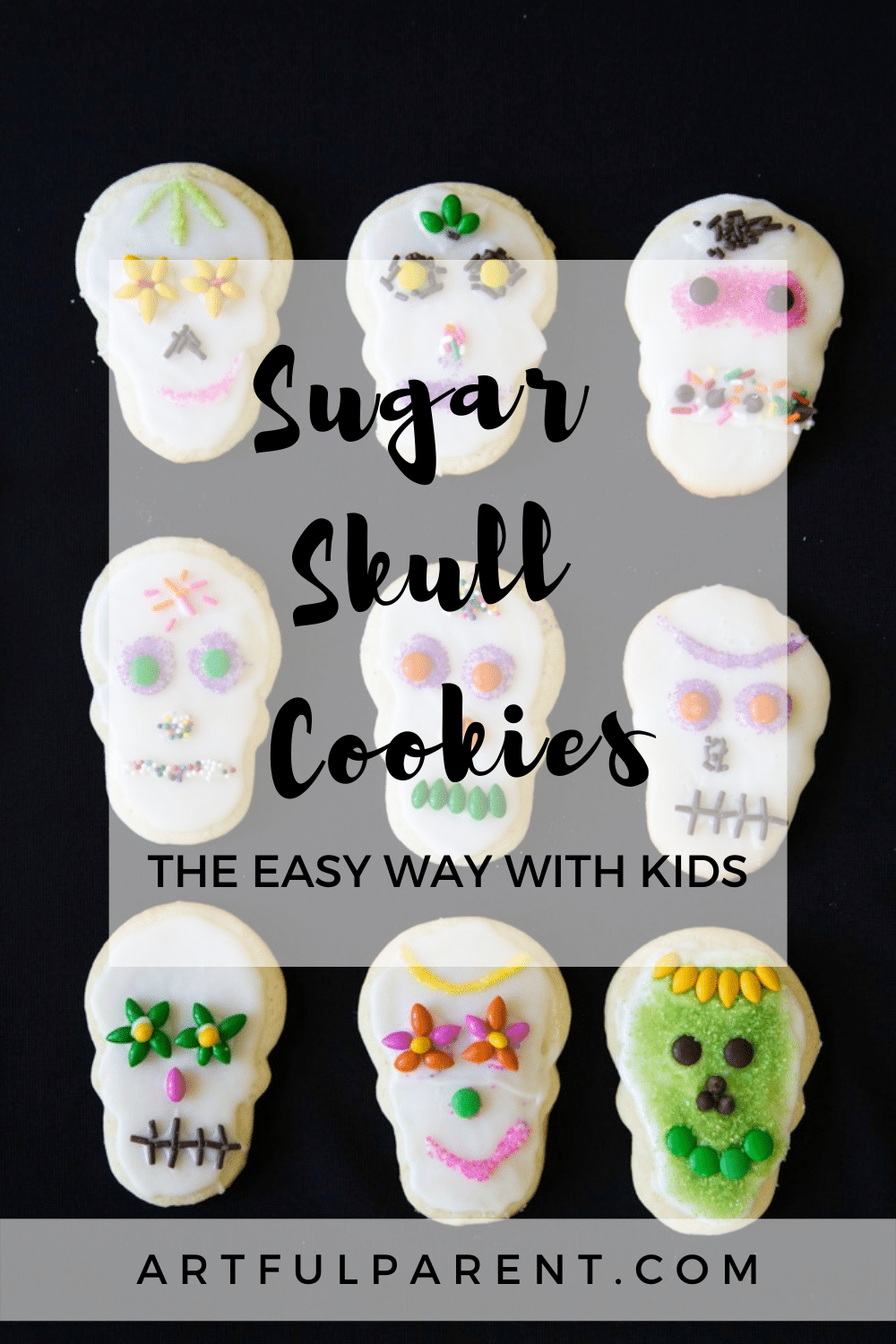 Sugar Skull Cookies the Easy Way with Kids