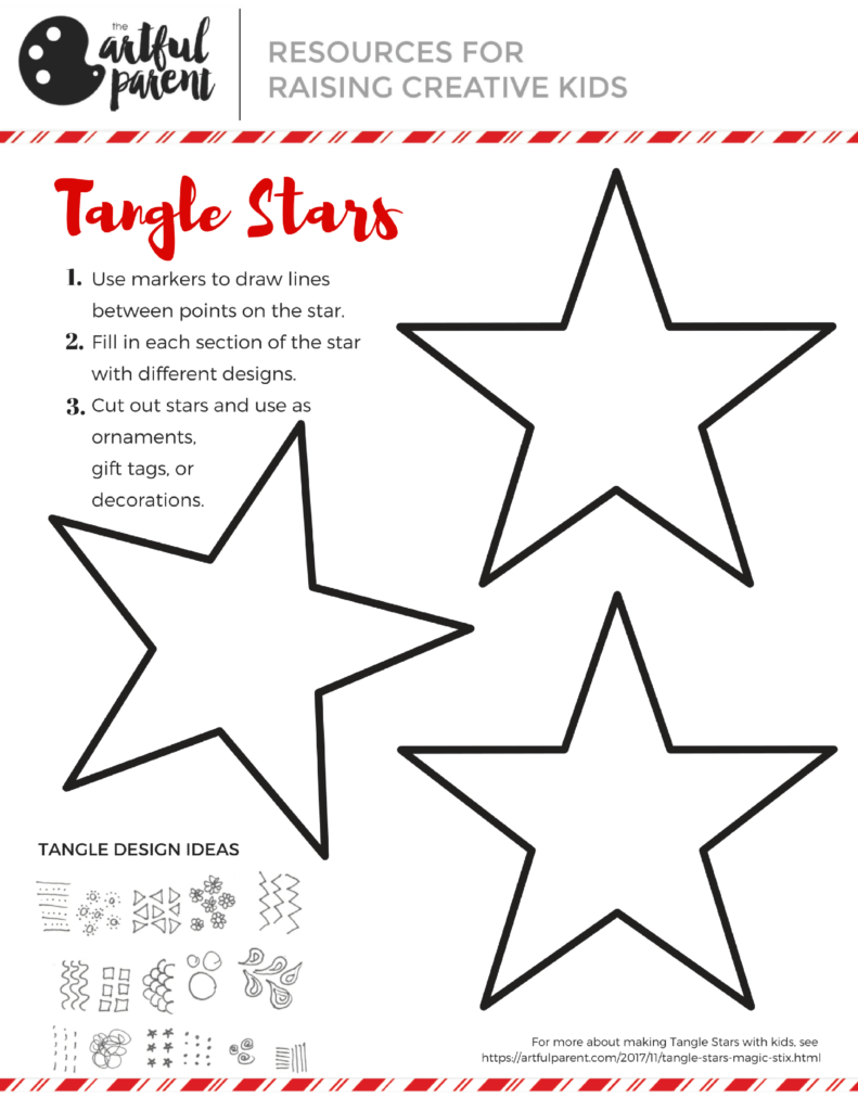 Tangle Stars Printable