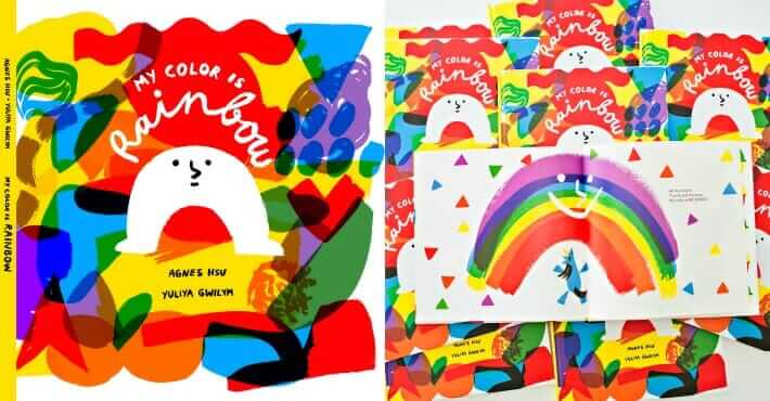 My Color is Rainbow Book Cover and Inside Spread