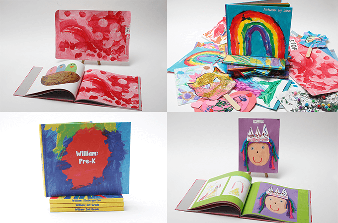 Plum Print Christmas giveaway - bound book of kids artwork