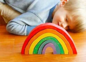 Wooden Rainbow by Mama May i Handmade Learning Toys