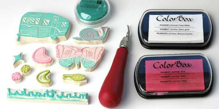 10 Make Your Own Stamp Set Ideas - Carve Lino Stamps