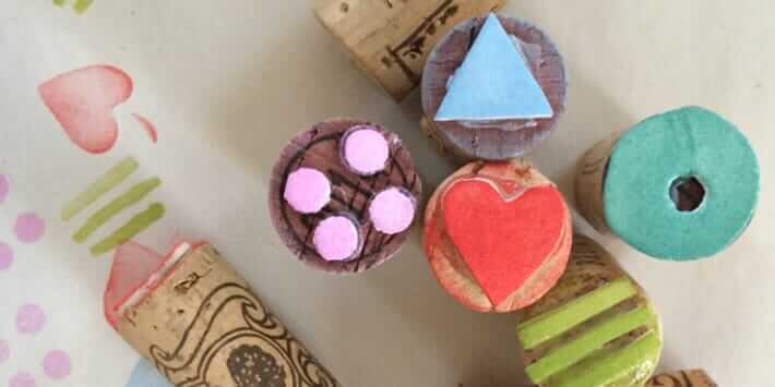 10 Make Your Own Stamp Set Ideas - Wine Cork Stamps