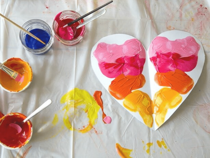 How To Make Heart Symmetry Painting For Valentine S Day