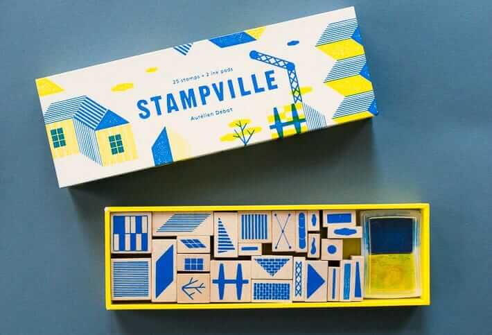Stampville architecture rubber stamps