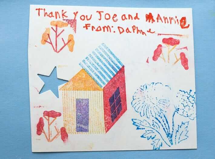 Thank you notes made with Stampville stamp set