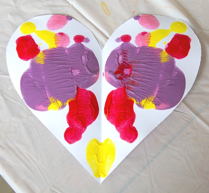 Valentine Heart Art Symmetry Painting