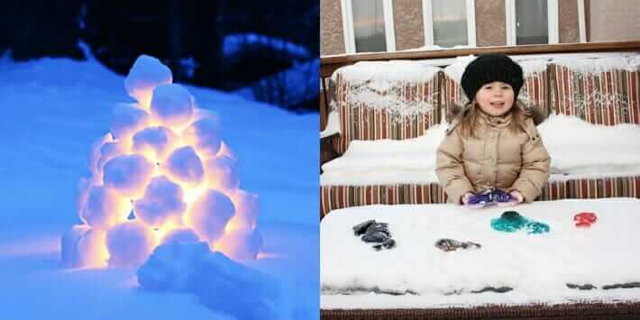 Winter Activities for Kids - Swedish Snowball Lanterns and Scavenger Hunt