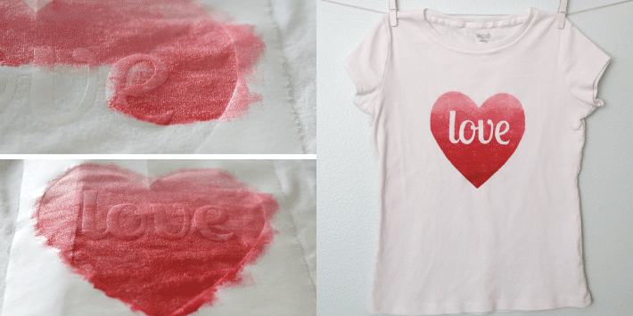 How to make a heart shirt with freezer paper stenciling