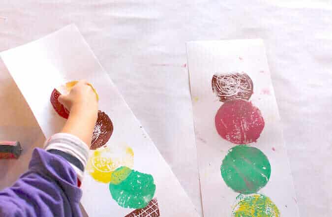 Easy Printmaking with children – Ice Cream Art