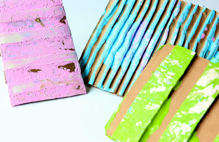 Cardboard DIY Stamp with Paint