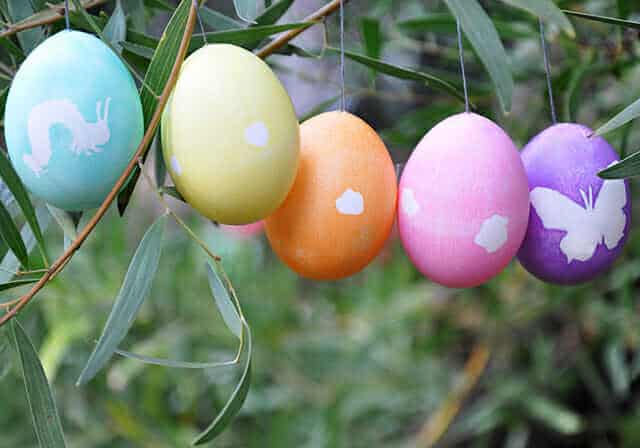 Silhouette Eggs Made With DIY Stickers