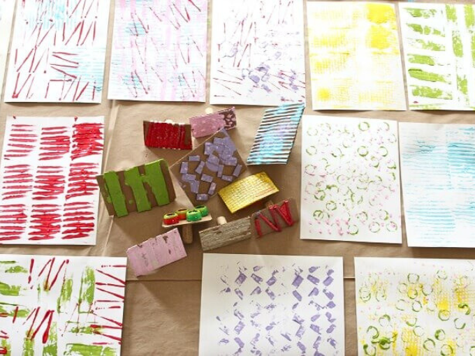 DIY stamps and paper