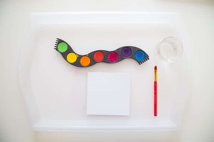 A Simple Art Invitation with Watercolor Paints for Kids