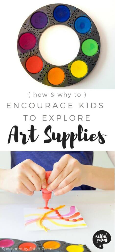 7 simple ways to encourage a creative exploration of art supplies for kids. Plus the reasons why open-ended experimentation is important for creativity and development. #kidsart #art_supplies #preschoolers #kidspainting #toddlers #parenting #creativehome #artsandcrafts