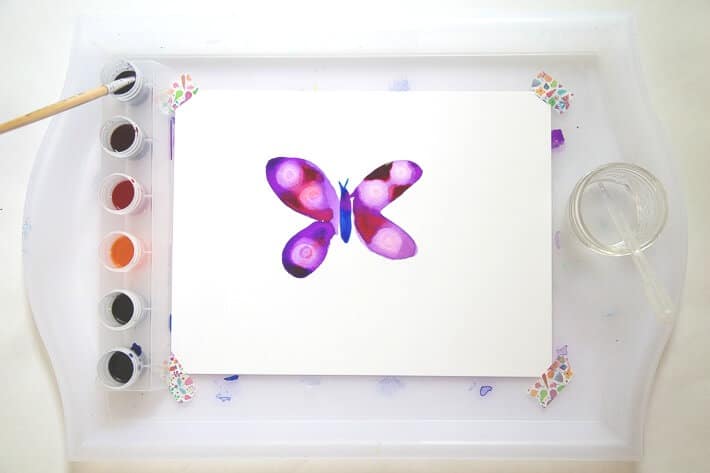 How to paint watercolor butterflies - single butterfly