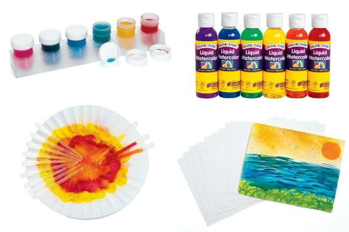 Kids Watercolor Art Supplies by Discount School Supply Collage