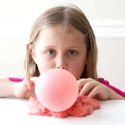 The Best Butter Slime Recipe - Blow a slime bubble with a straw