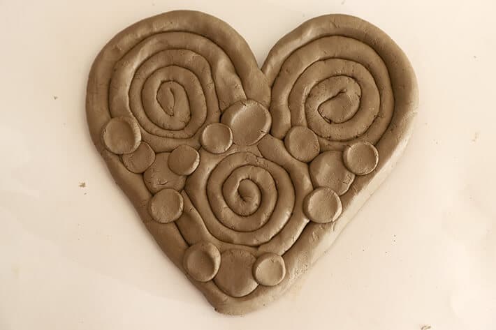 Clay Coil Heart