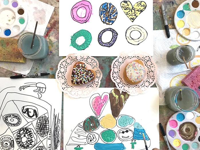 Drawing from Observation with Kids - Using Donuts for a simple beginner project