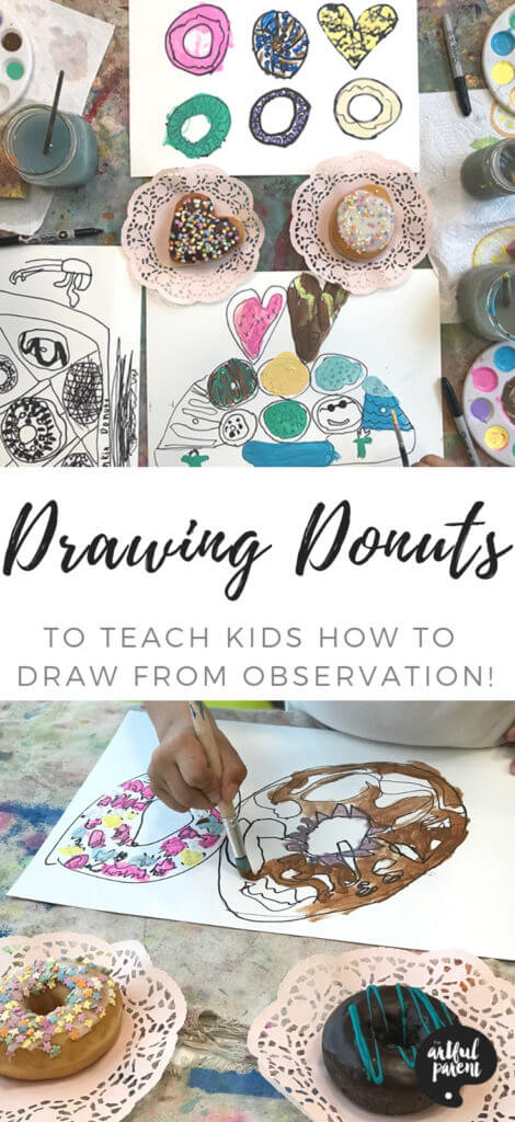 Drawing Donuts to Teach Kids Drawing from Observation Skills
