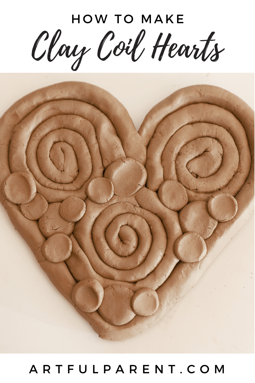 clay coil hearts pinterest