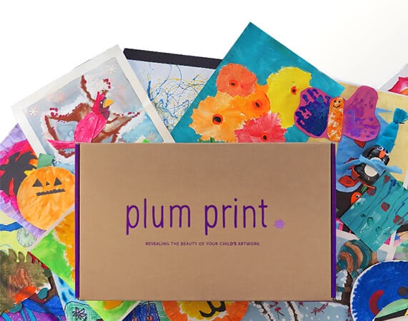 Plum Print Bound Book of Artwork