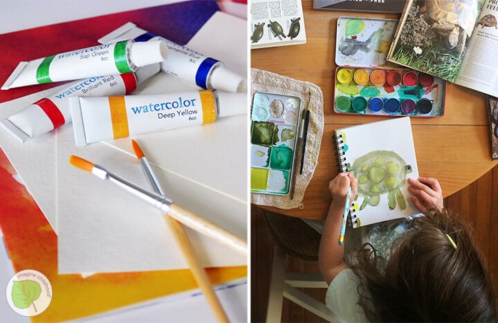 Painting supplies from Imagine Childhood