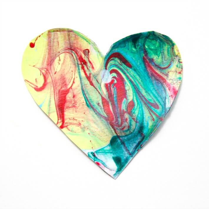 Paper Marbling With Acrylic Paint And Liquid Starch