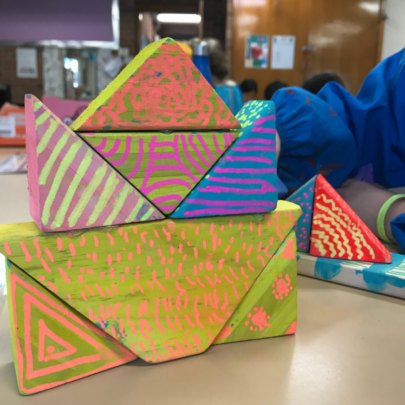 wood block sculptures