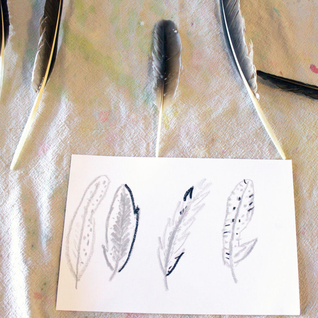 Feather Art In A Box A Nature Drawing Painting Activity For Kids