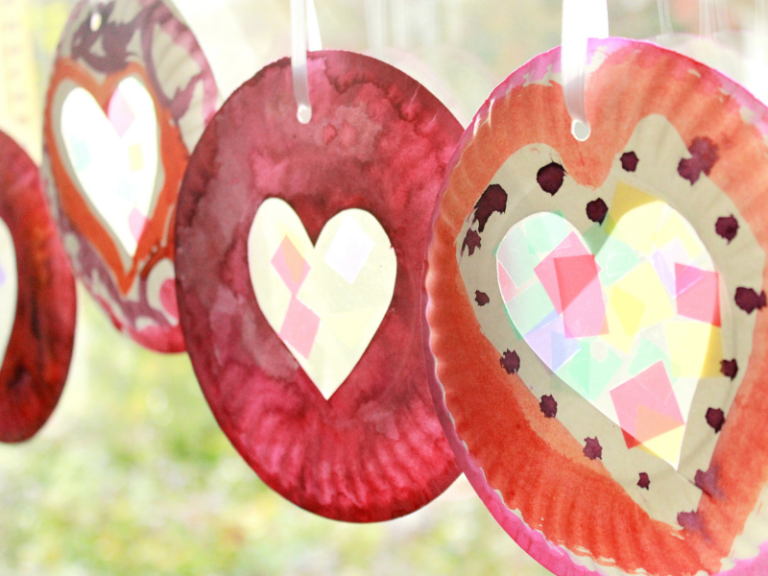 Valentine's Day Suncatchers – Easy Valentine Crafts for Kids