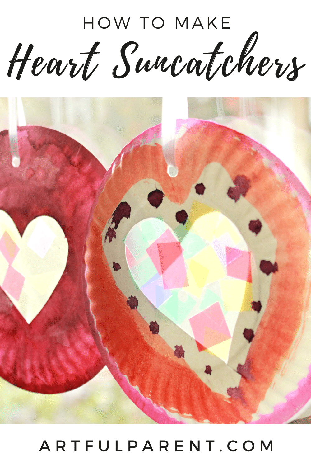 How to Make Heart Suncatchers with Paper Plates