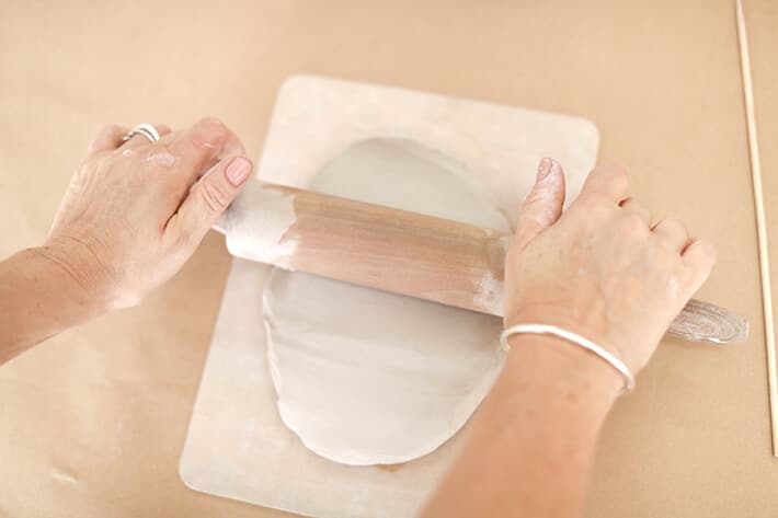 Step 1 – Roll out clay for clay relief tiles