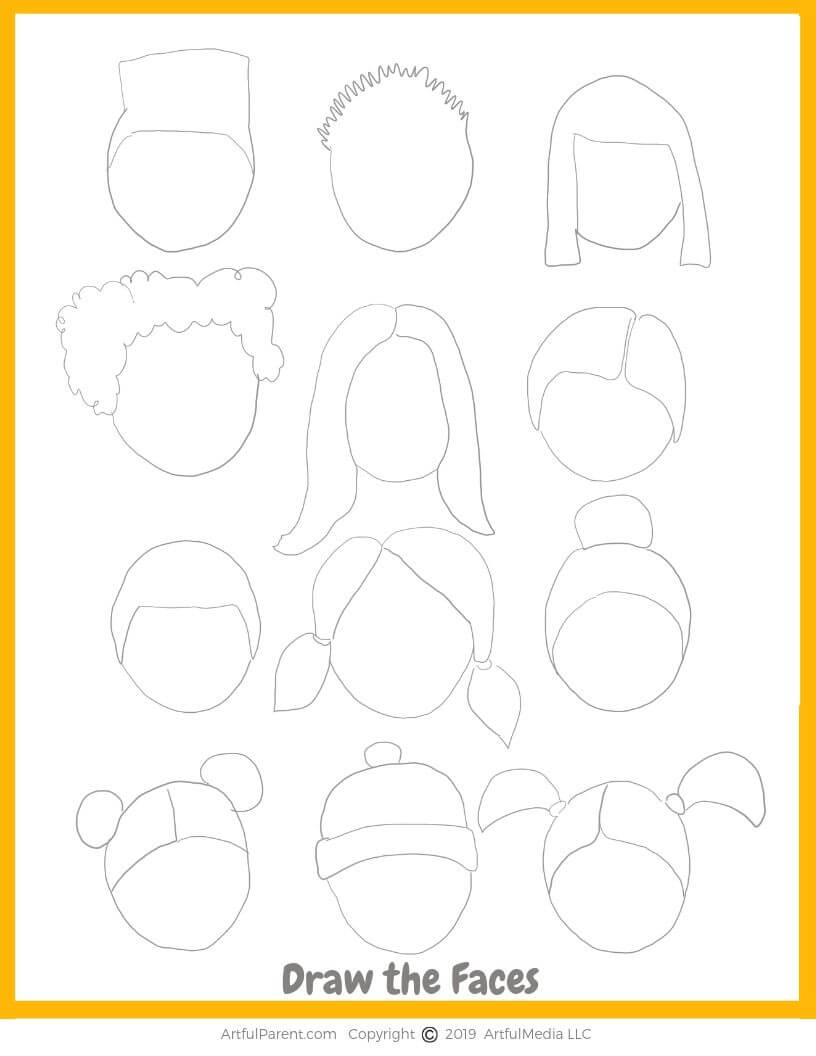 Draw the Faces Printable - The Artful Parent