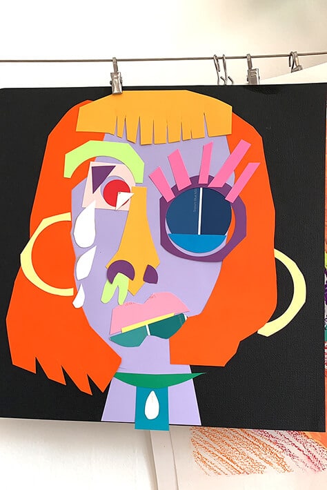 Picasso Collages Inspire Exploration & Self Portraits for kids