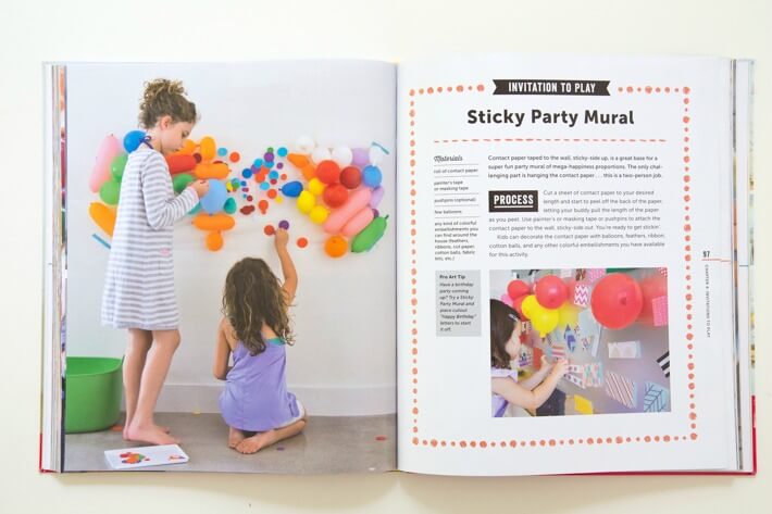 The Balloon Wall Party Activity in Meri Cherry's book Play Make Create